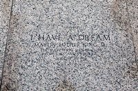 Lincoln Memorial/ Stelle, an der Martin Luther King jr. seine "I have a dream.." Rede hielt