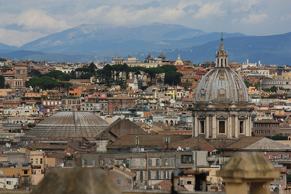 Blick vom Gianicolo über das Pantheon
